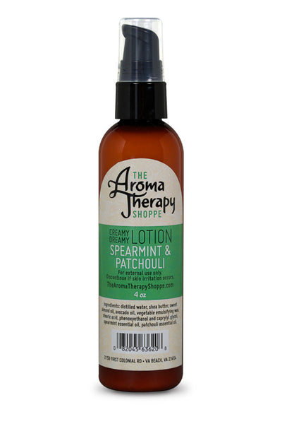 Handmade Spearmint & Patchouli Lotion - 4 oz. - The Aromatherapy Shoppe Virginia Beach