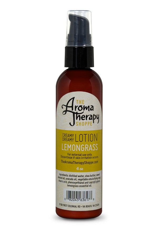 Handmade Lemongrass Lotion - 4 oz. - The Aromatherapy Shoppe Virginia Beach